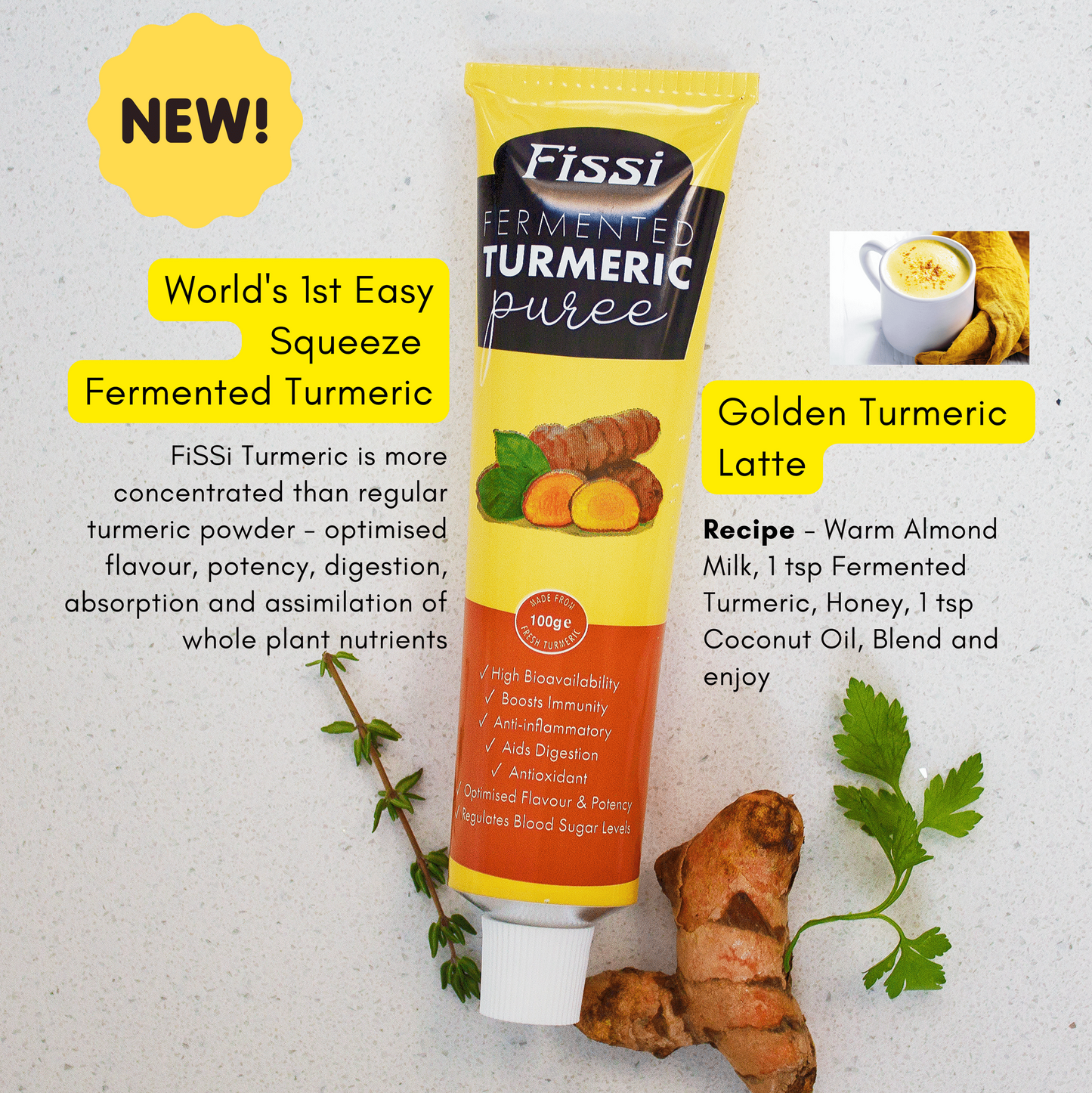 Purée de curcuma fermenté FiSSi (paquet de 12)